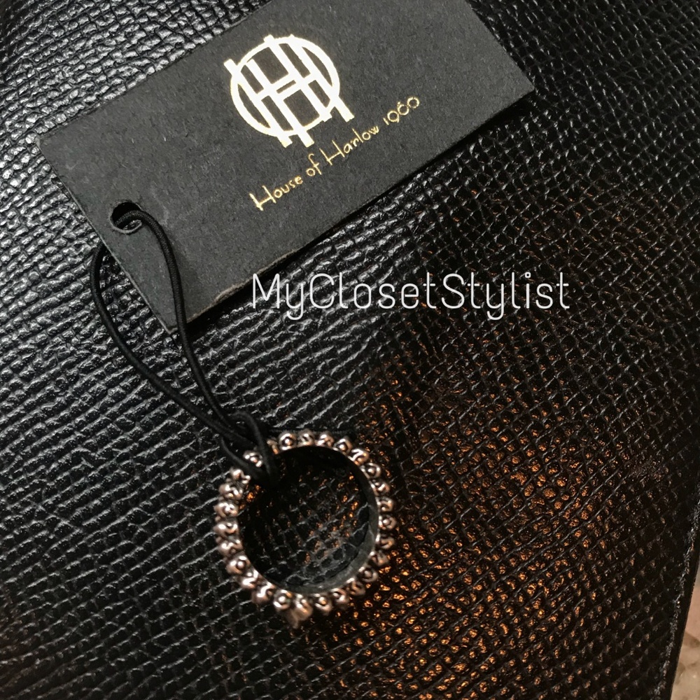 House of Harlow Studded MIDI Silver Rocker Ring! 3 - Picture 6 of 9